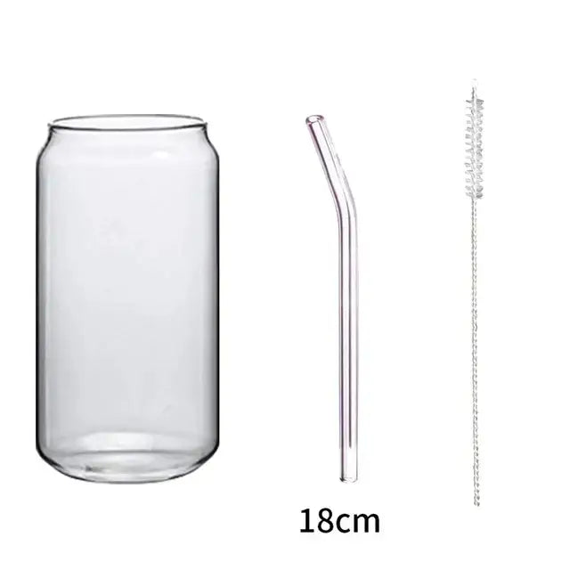Glass Bamboo Drink Cup