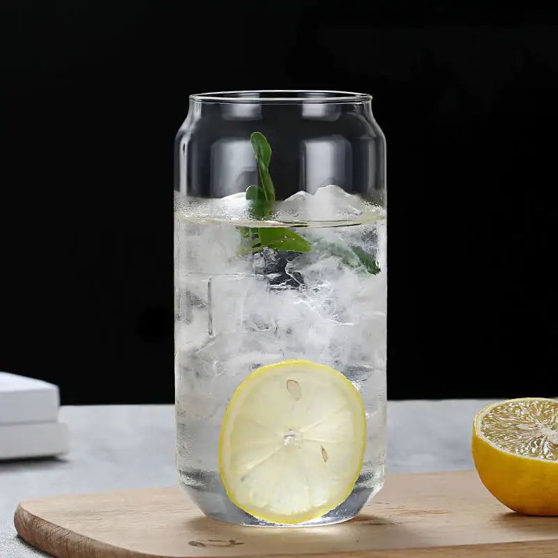 Glass Bamboo Drink Cup