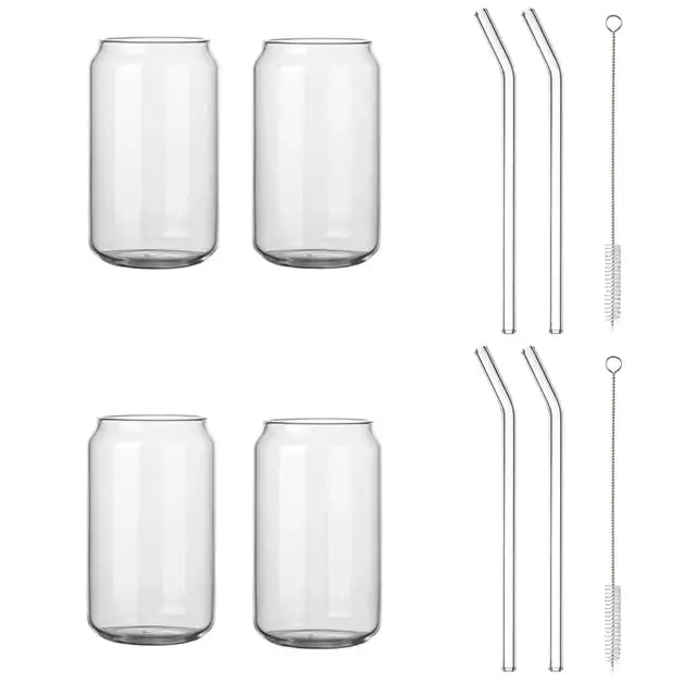 Glass Bamboo Drink Cup