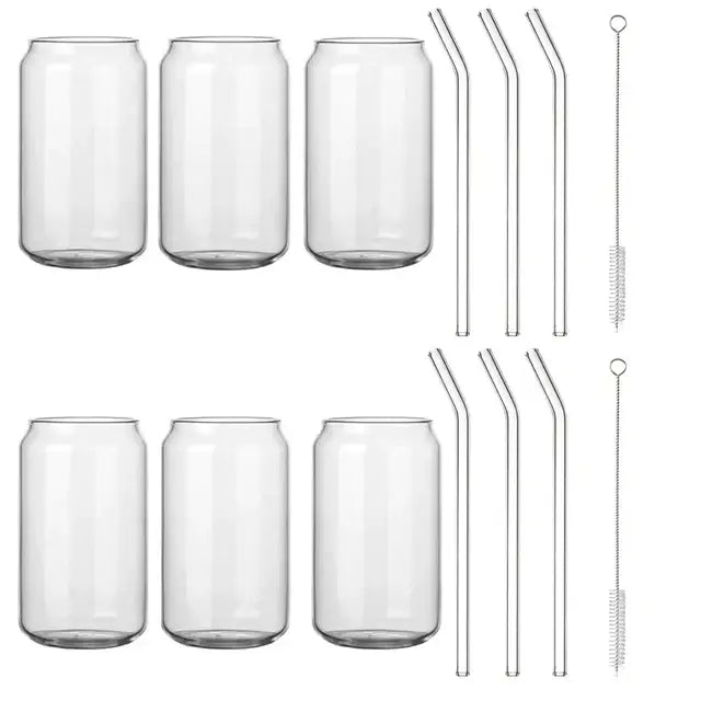 Glass Bamboo Drink Cup