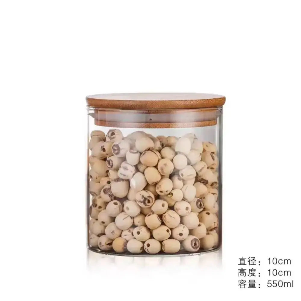 Glass Jars Bamboo Lids