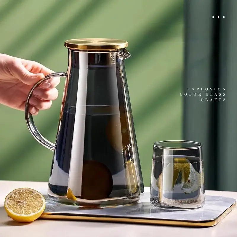 Gold Glass Juice Kettle Set