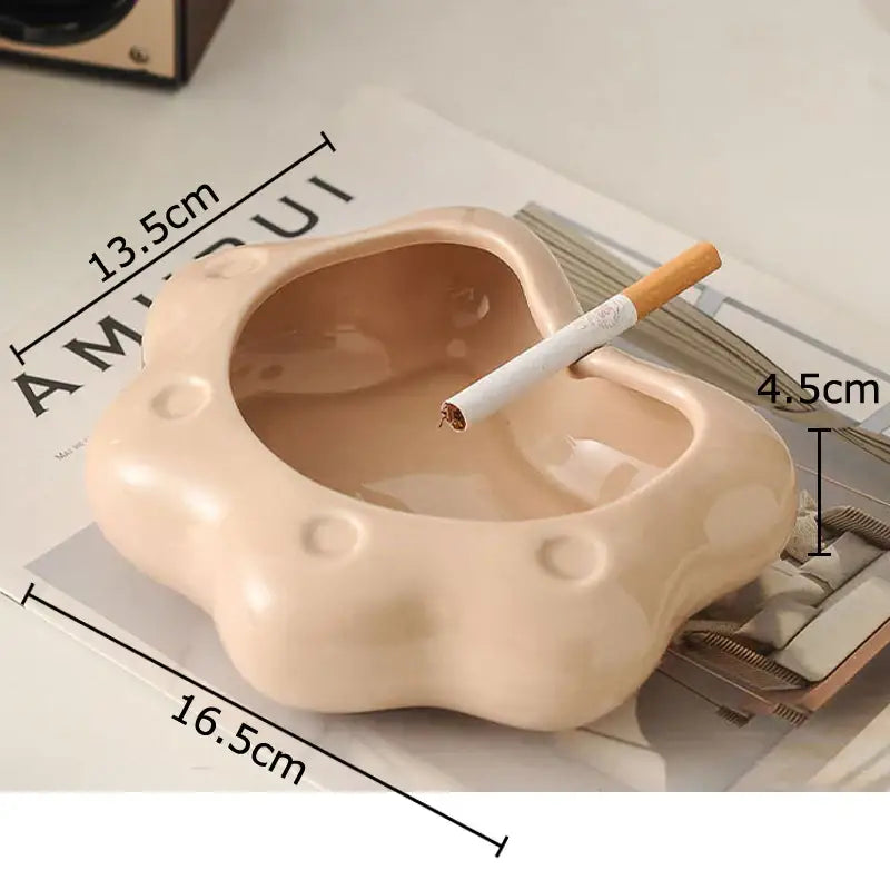 Porcelain Cloud Cat Ashtray