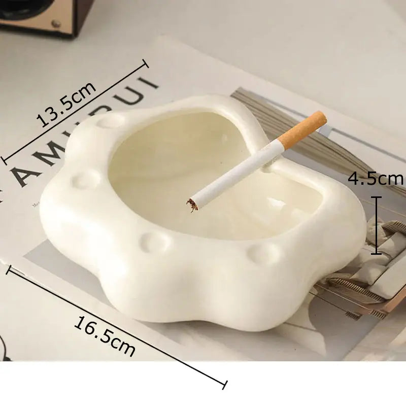 Porcelain Cloud Cat Ashtray