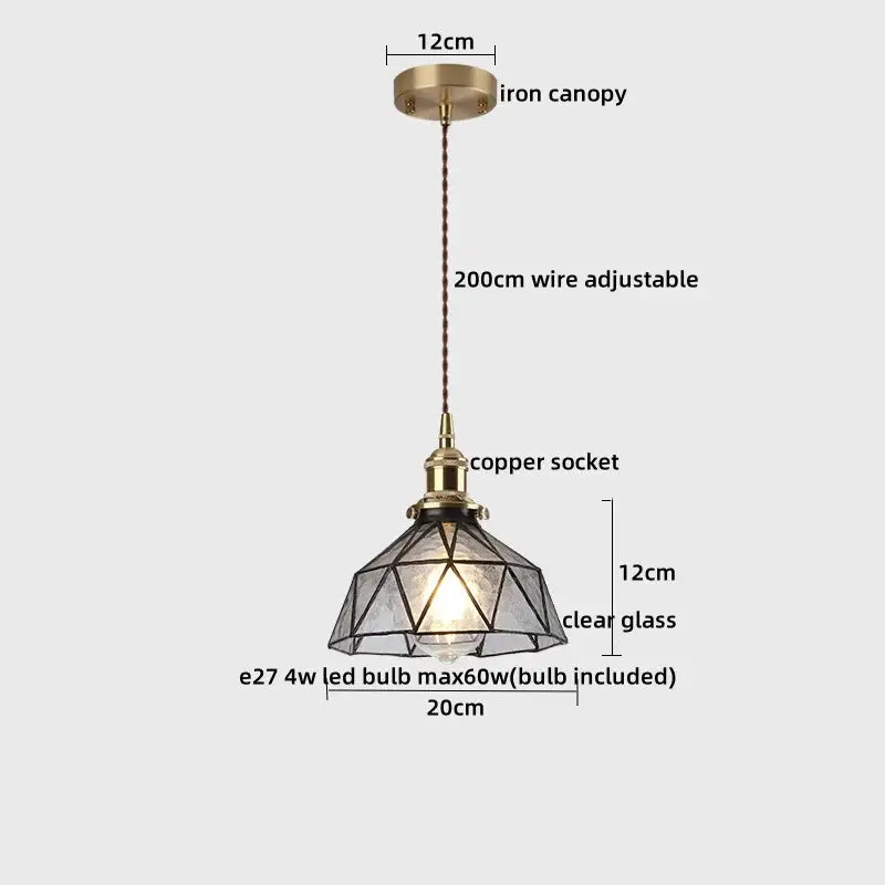 Brass Ceramic LED Pendant Light with Color Modes