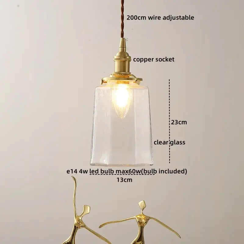 Brass Ceramic LED Pendant Light with Color Modes