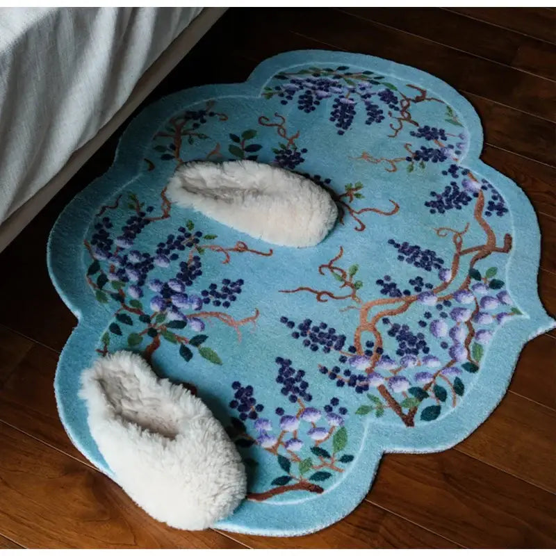 Teal Wisteria Door Mat