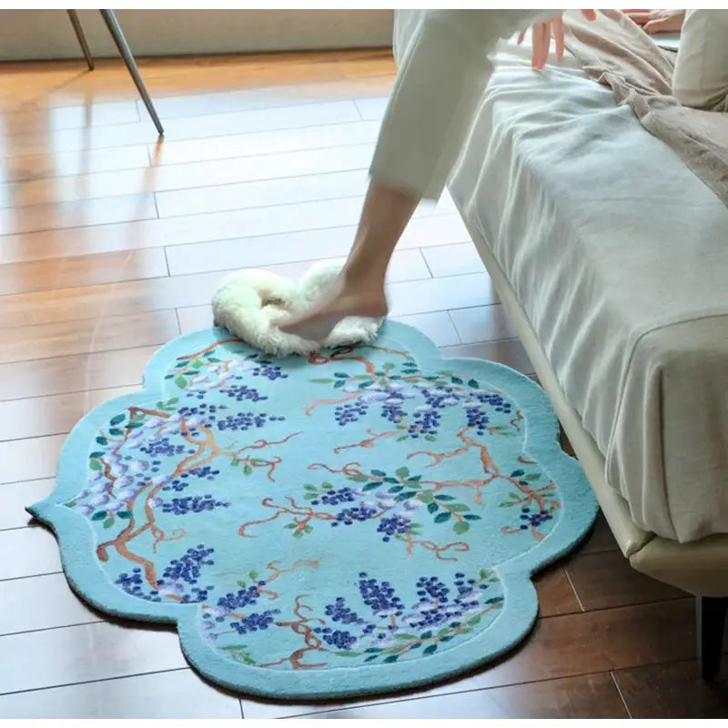 Teal Wisteria Door Mat