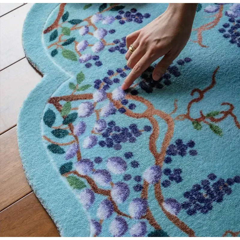 Teal Wisteria Door Mat