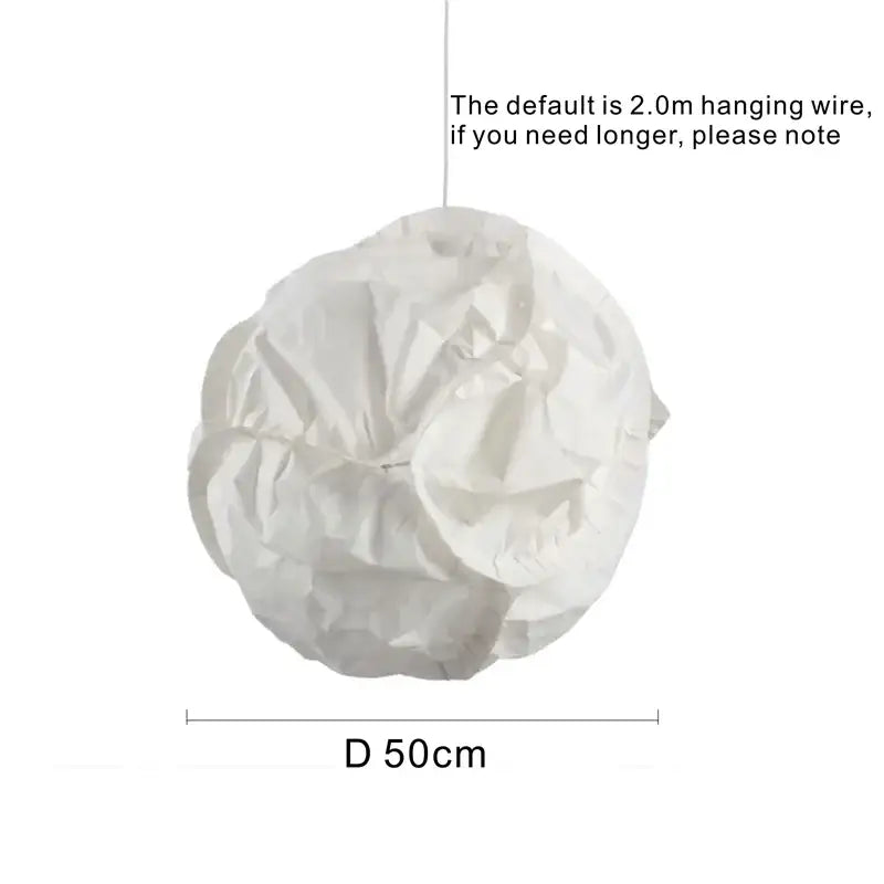 White Organic Pendant Light