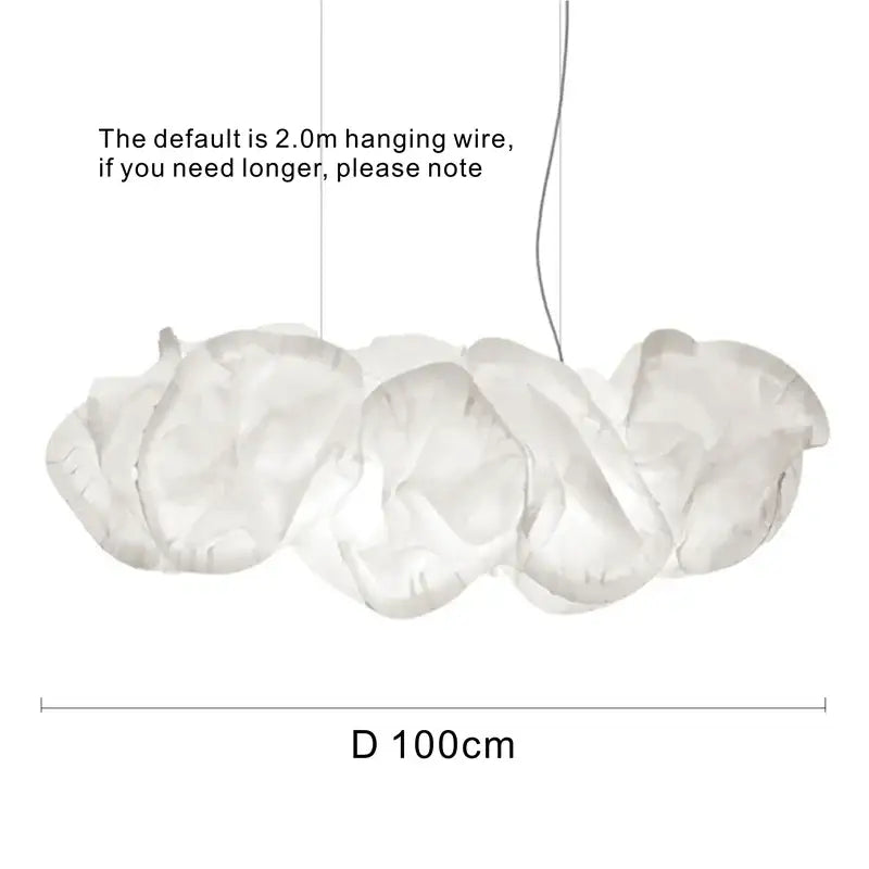 White Organic Pendant Light