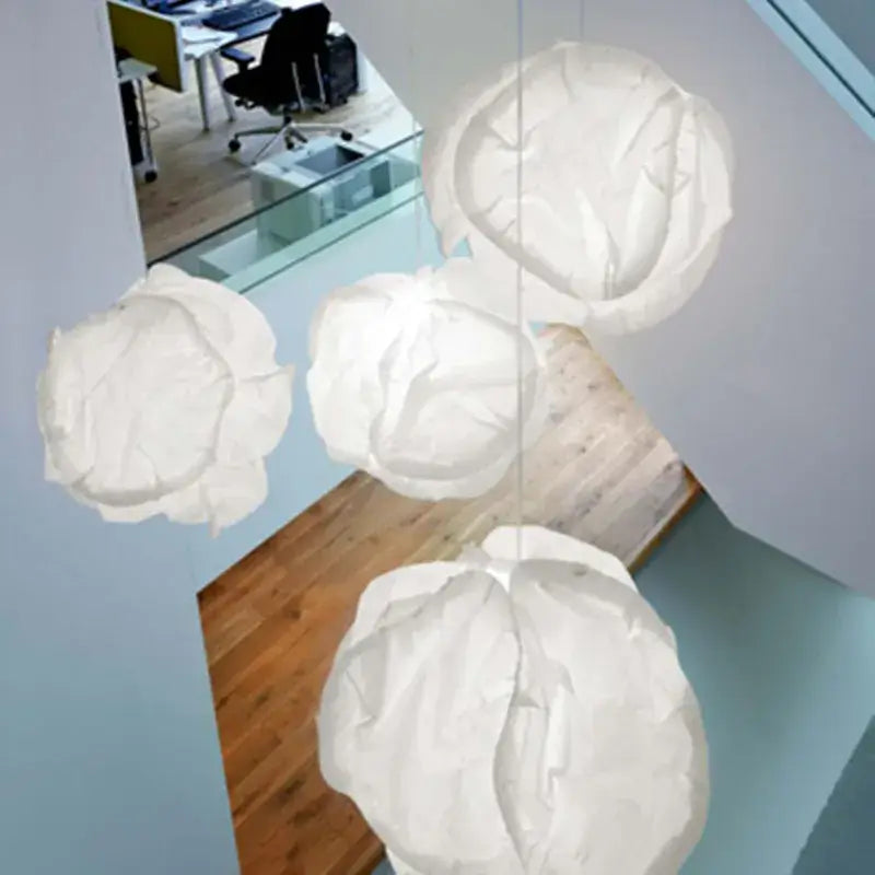 White Organic Pendant Light