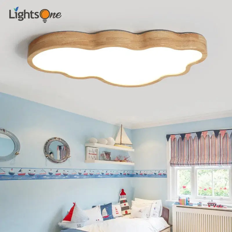 Wood Cloud Ceiling Light