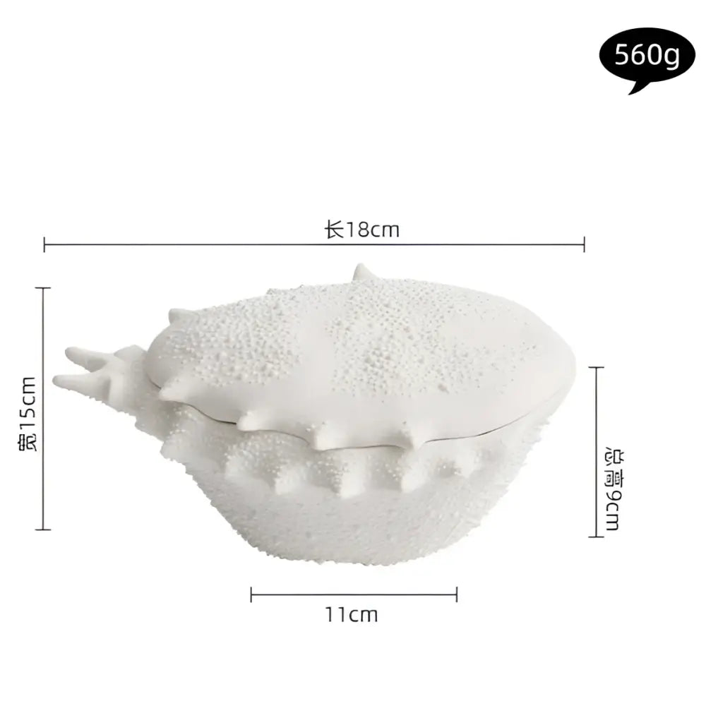 White Shell Ceramic Bowl