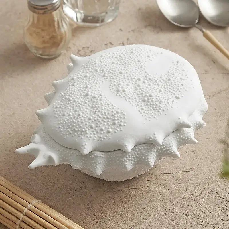 White Shell Ceramic Bowl