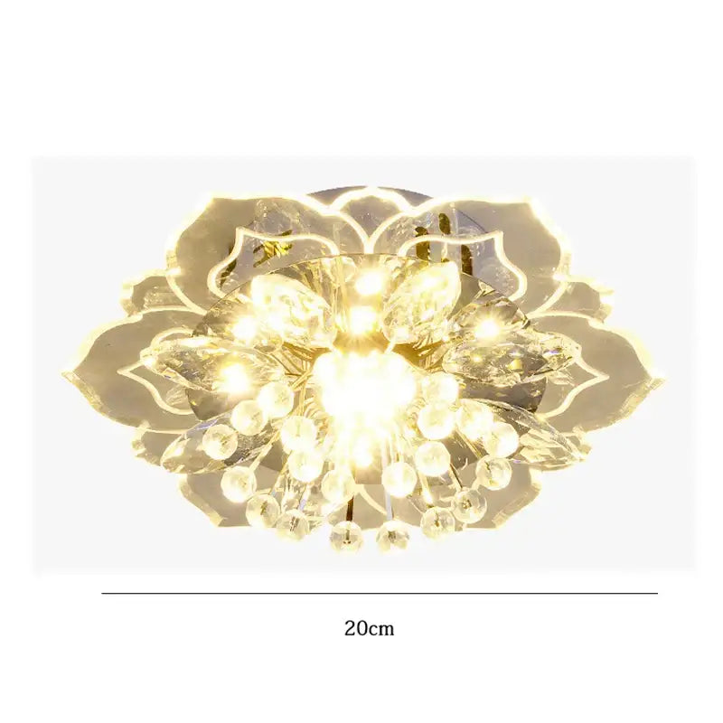 Crystal Flower Ceiling Light Surface-Mounted