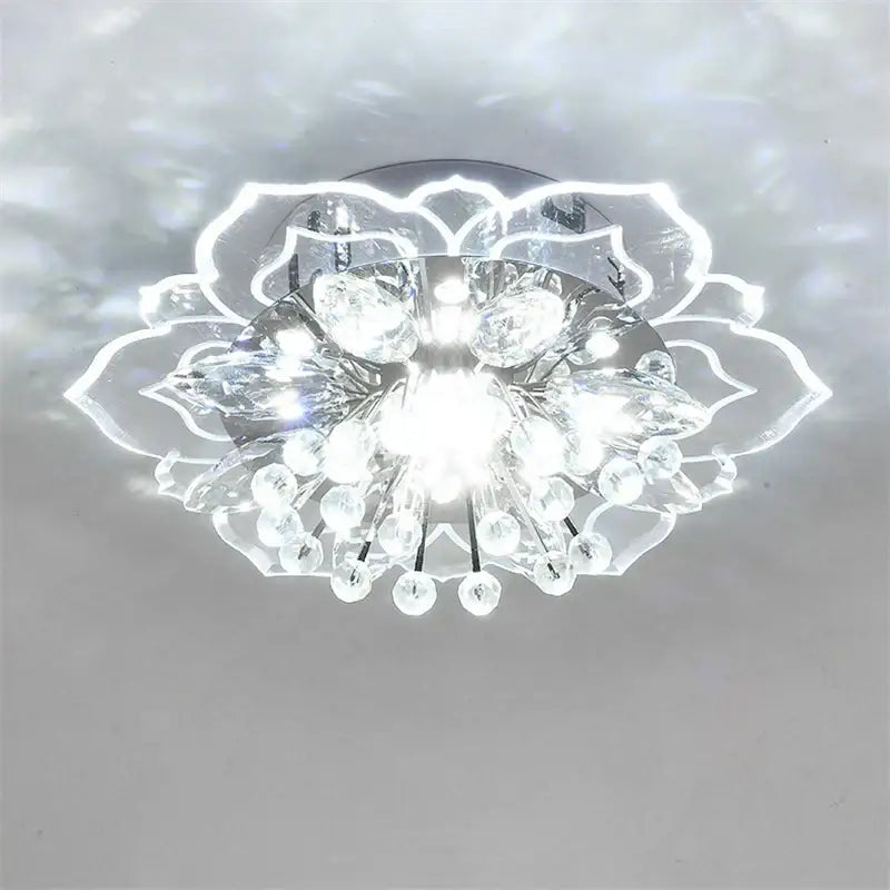 Crystal Flower Ceiling Light Surface-Mounted