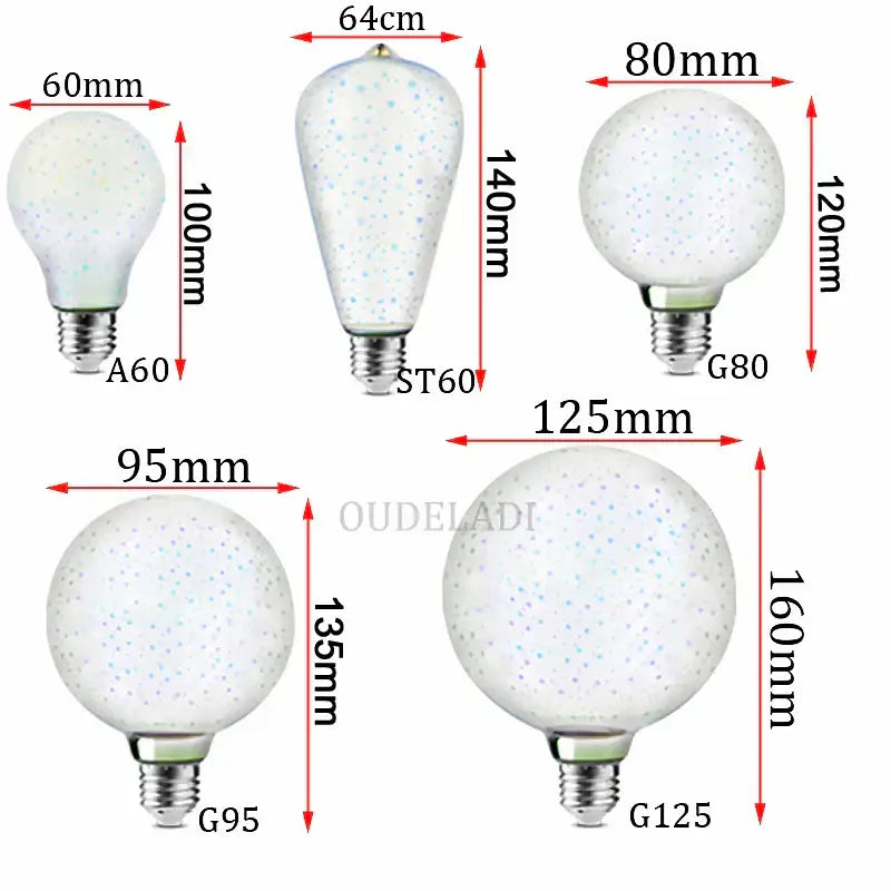 3D Glass Fireworks Table Lamp
