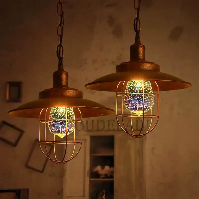 3D Glass Fireworks Table Lamp