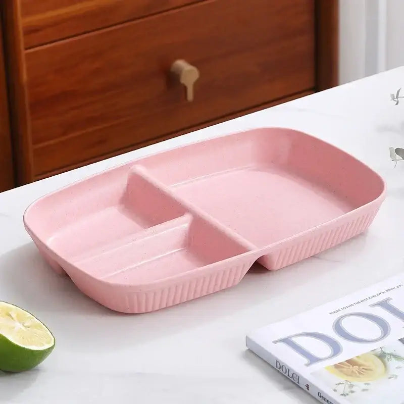 Ribbed Divided Dining Plates