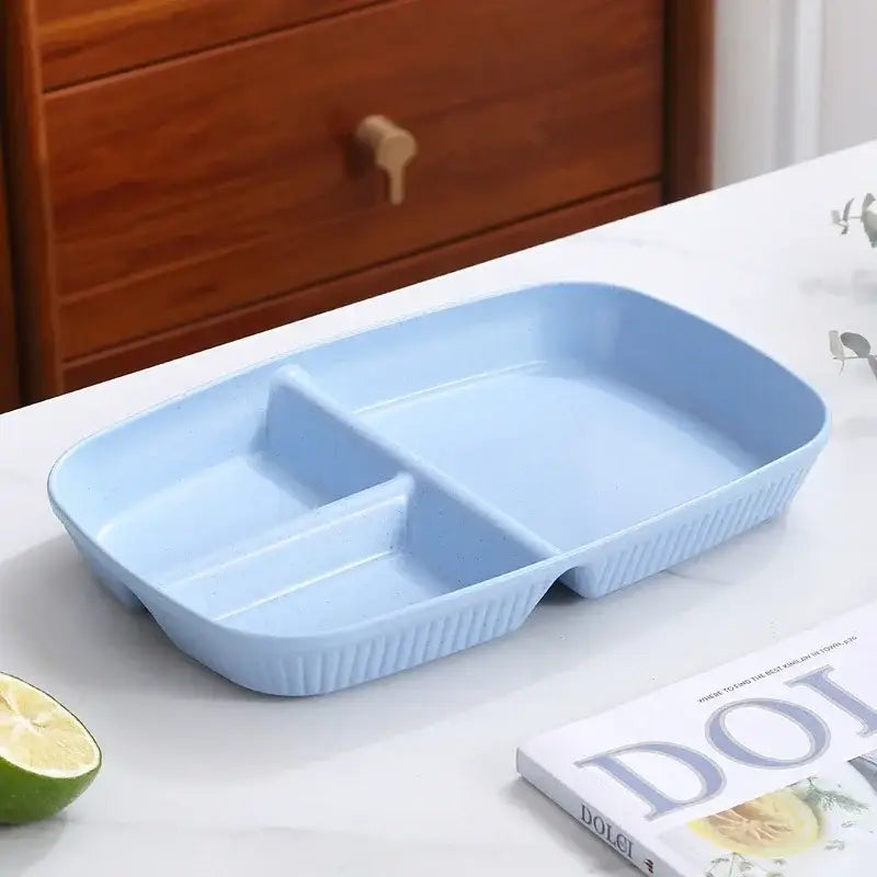 Ribbed Divided Dining Plates