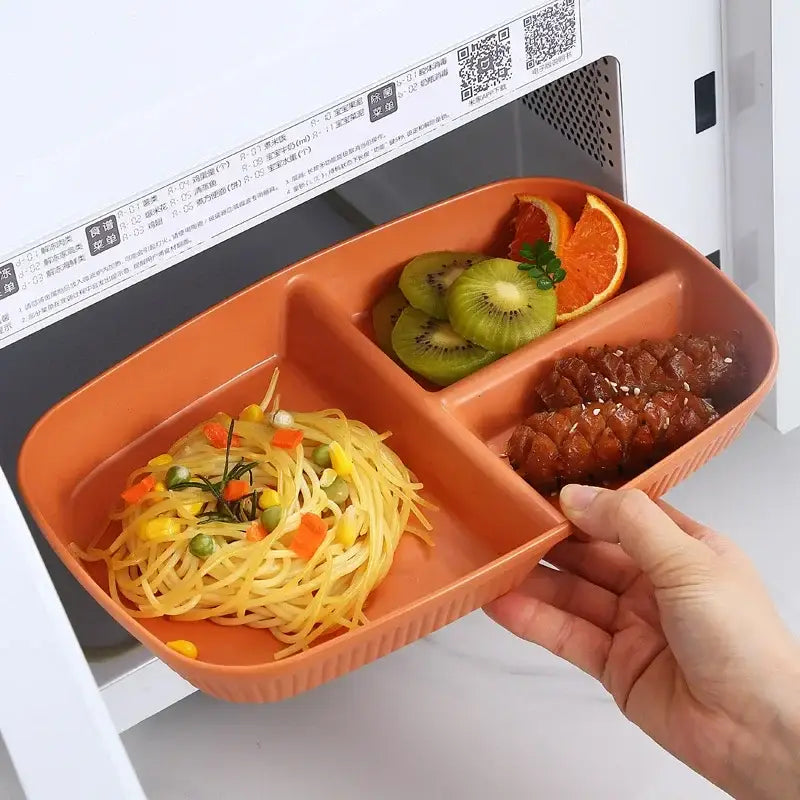 Ribbed Divided Dining Plates