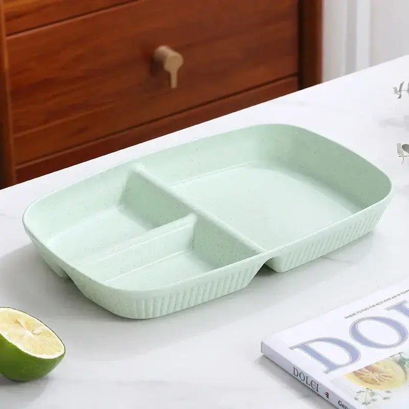 Ribbed Divided Dining Plates