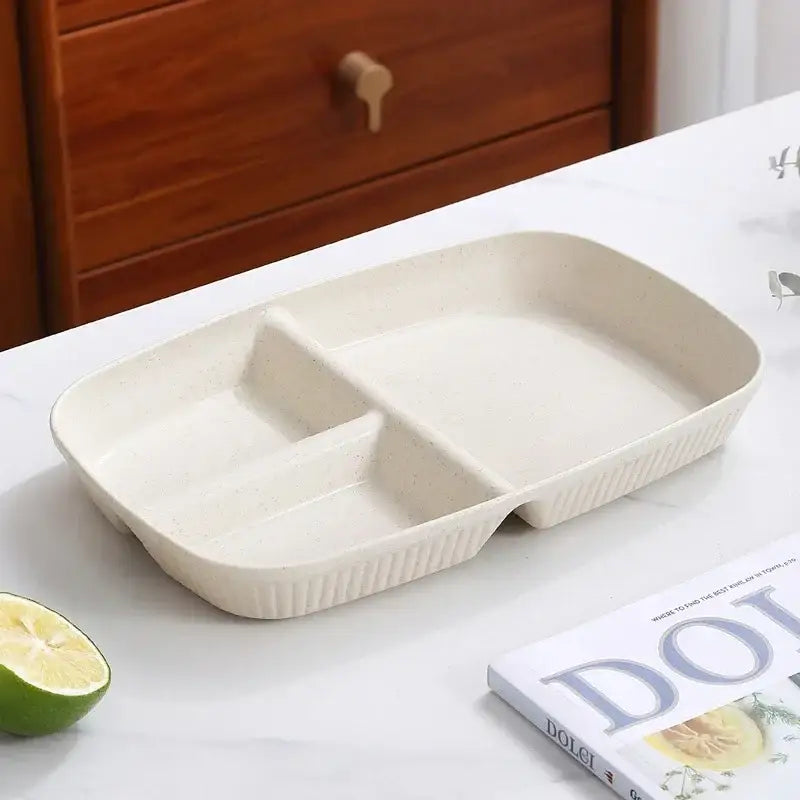 Ribbed Divided Dining Plates