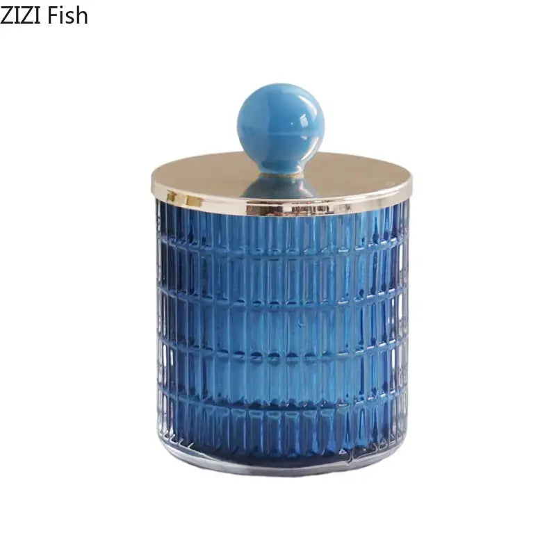 Ribbed Glass Tea Canisters