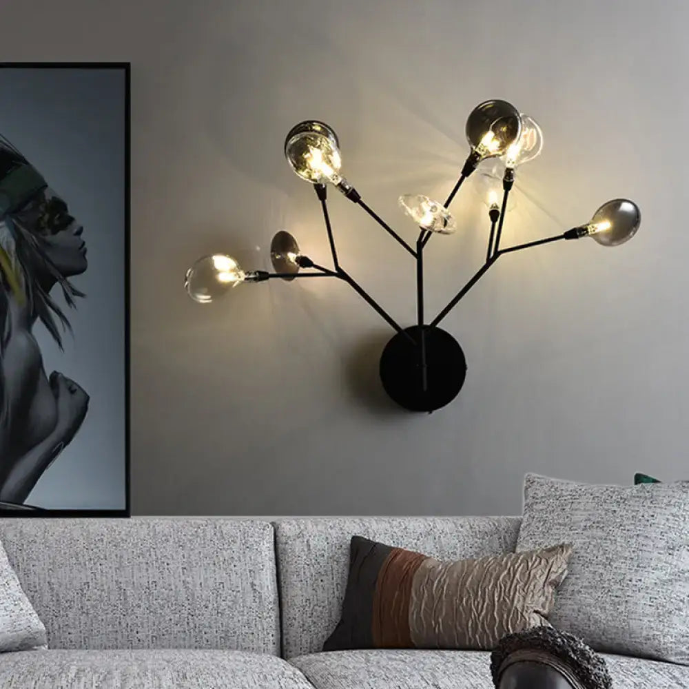 Black Branching Wall Lamp