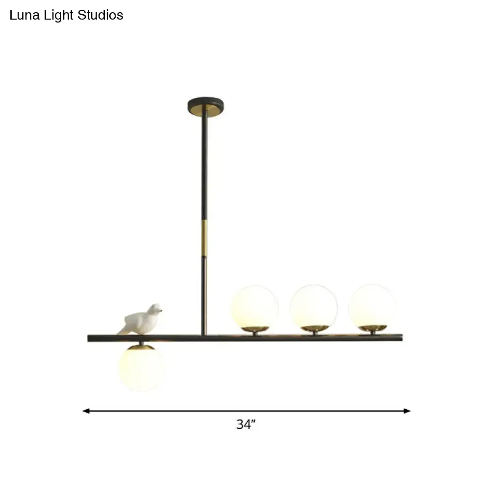 Black Linear Branch Lamp