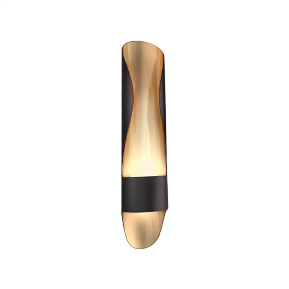 Black Twisted LED Wall Sconce