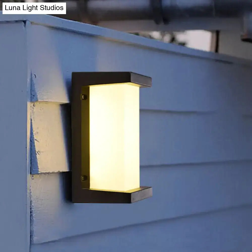 Black LED Flush Wall Lamp