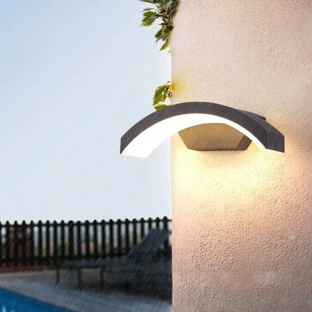 Black LED Flush Wall Lamp