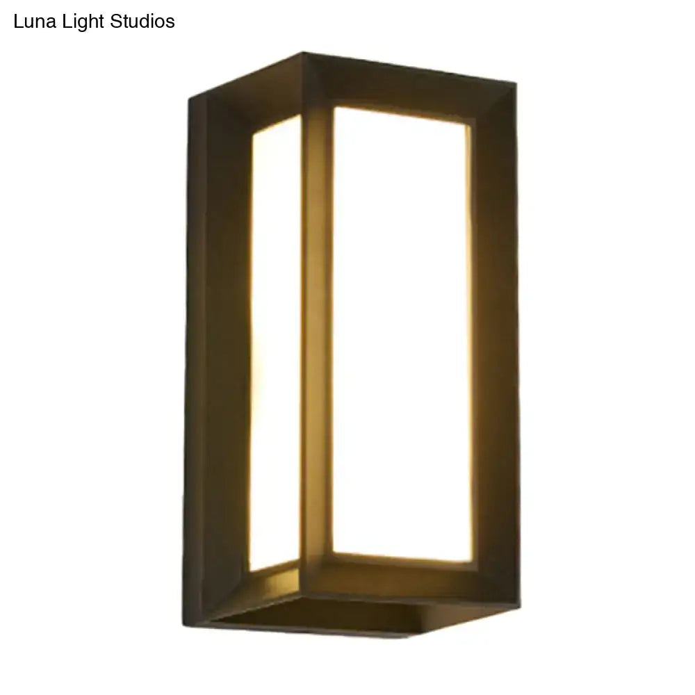 Black LED Flush Wall Lamp