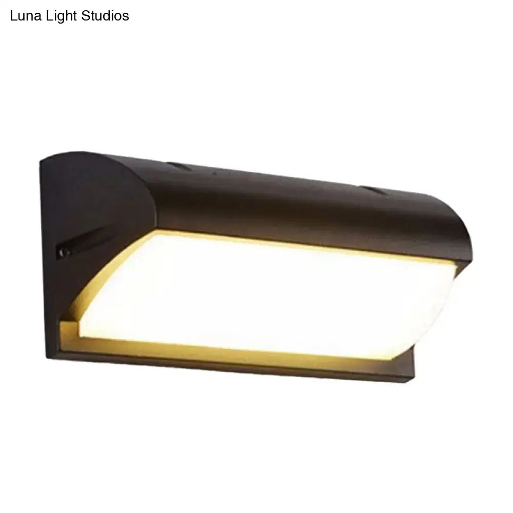 Black LED Flush Wall Lamp