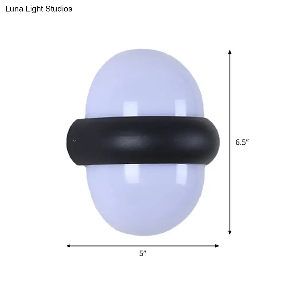 Black Semi-Sphere Outdoor Light