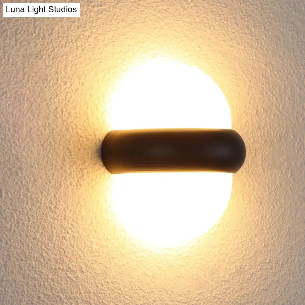 Black Semi-Sphere Outdoor Light