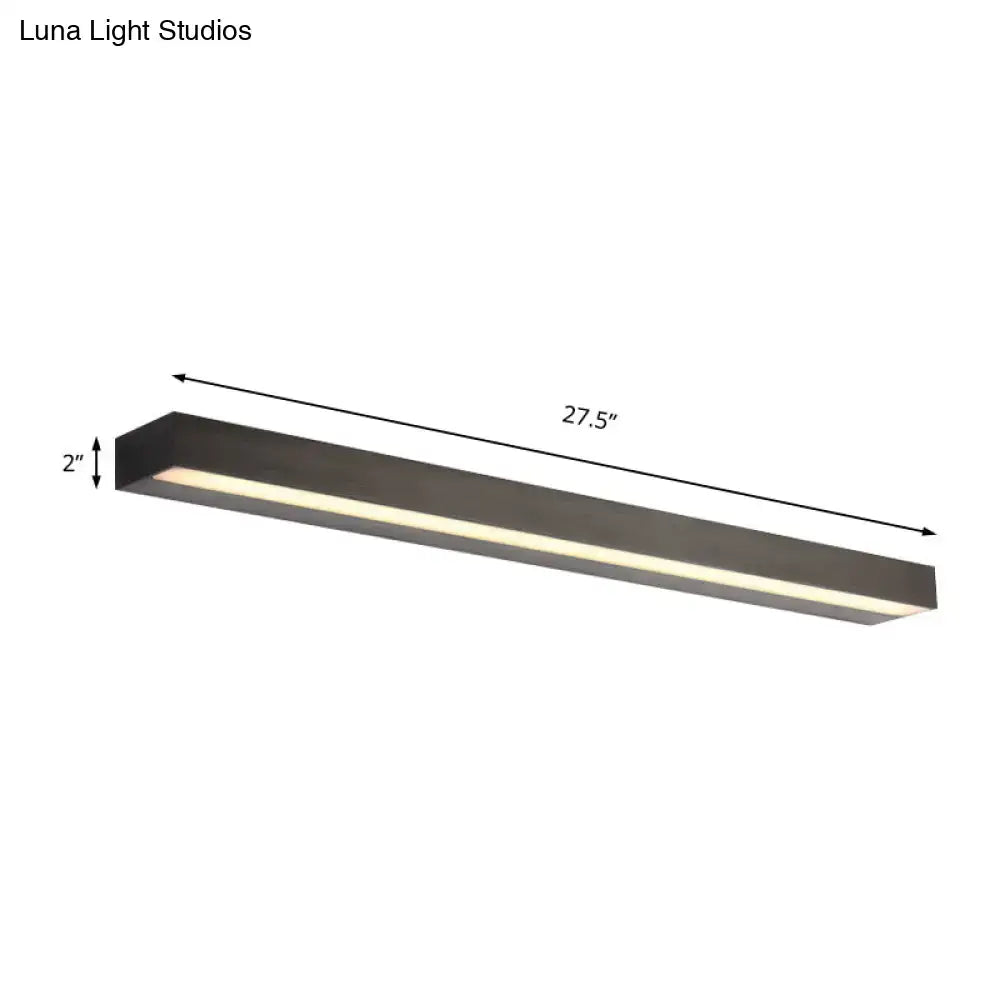 Black Silver Vanity Sconce Linear Multi-Size