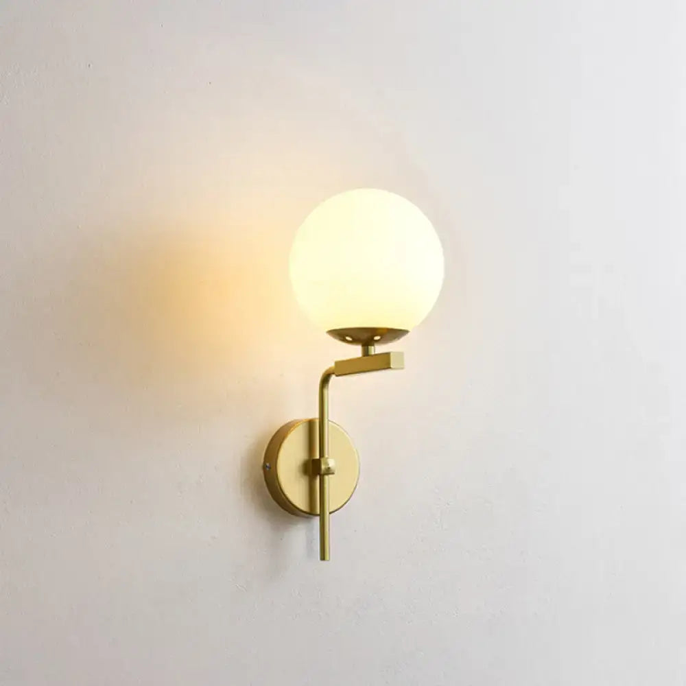 Black Glass Sphere Sconce