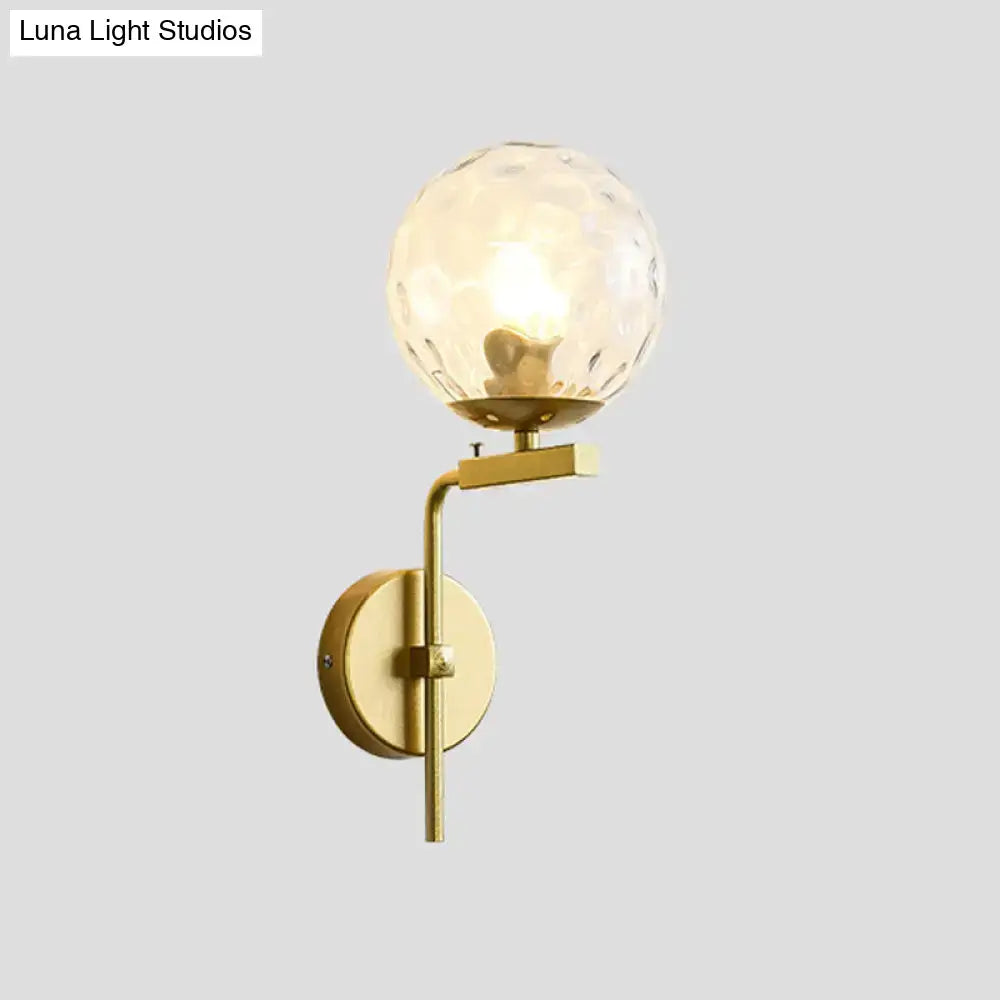 Black Glass Sphere Sconce
