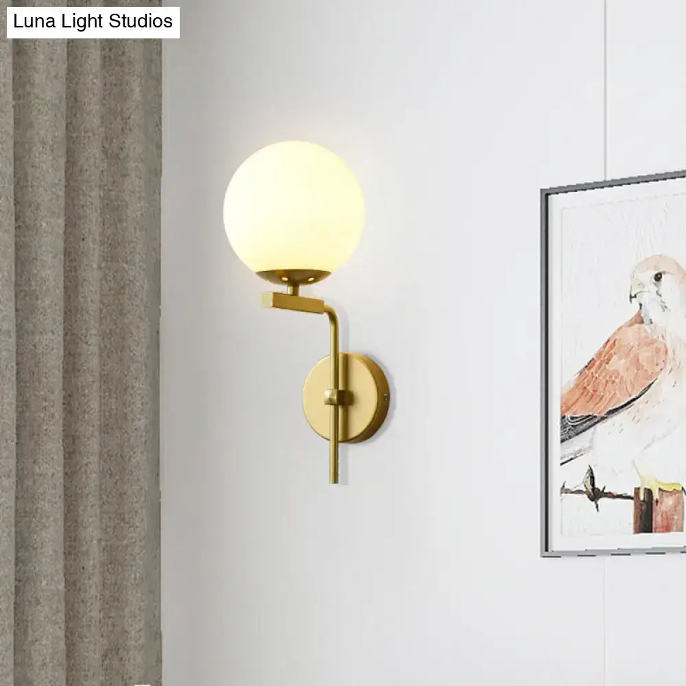 Black Glass Sphere Sconce