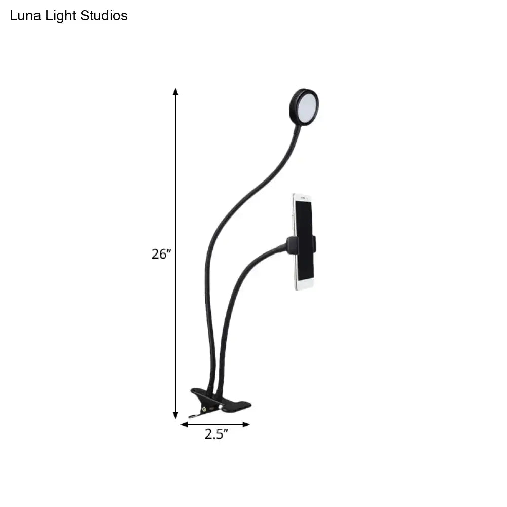 Black White LED Desk Lamp