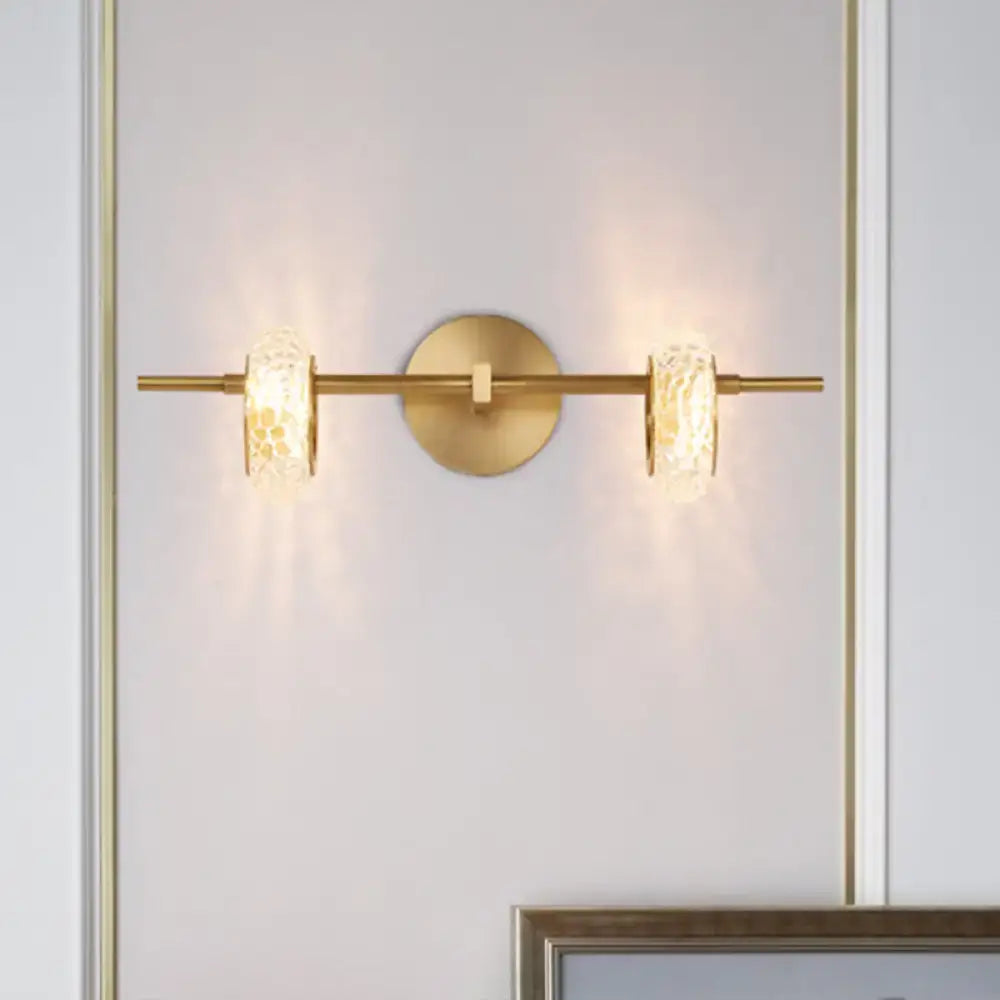 Brass Double Oval Wall Light