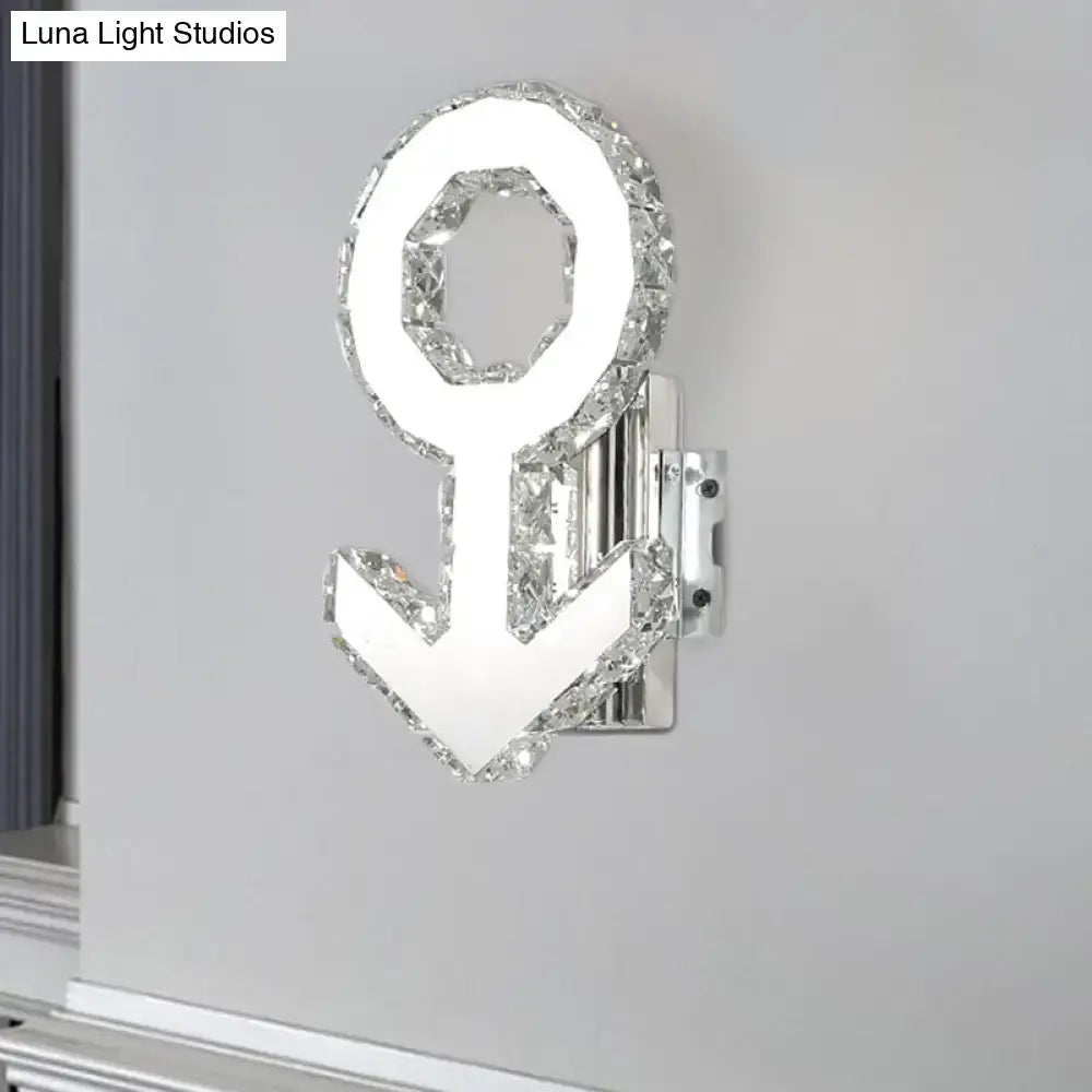 Chrome Crystal Stainless Steel Wall Lamp