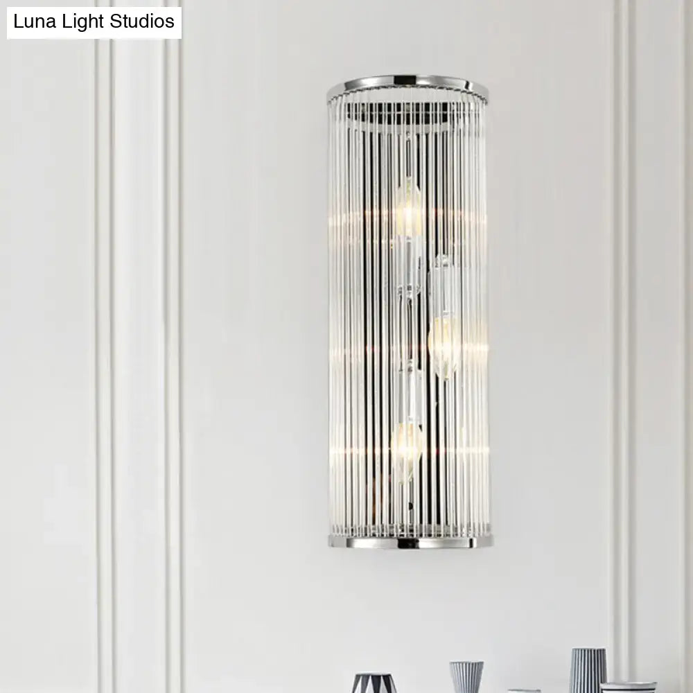 Chrome Crystal Tube Sconce