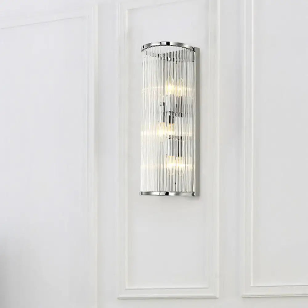 Chrome Crystal Tube Sconce