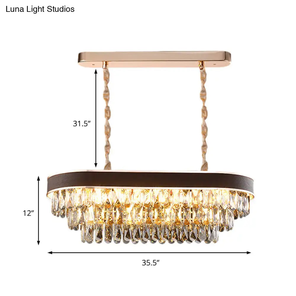 Black Gold Crystal Island Light