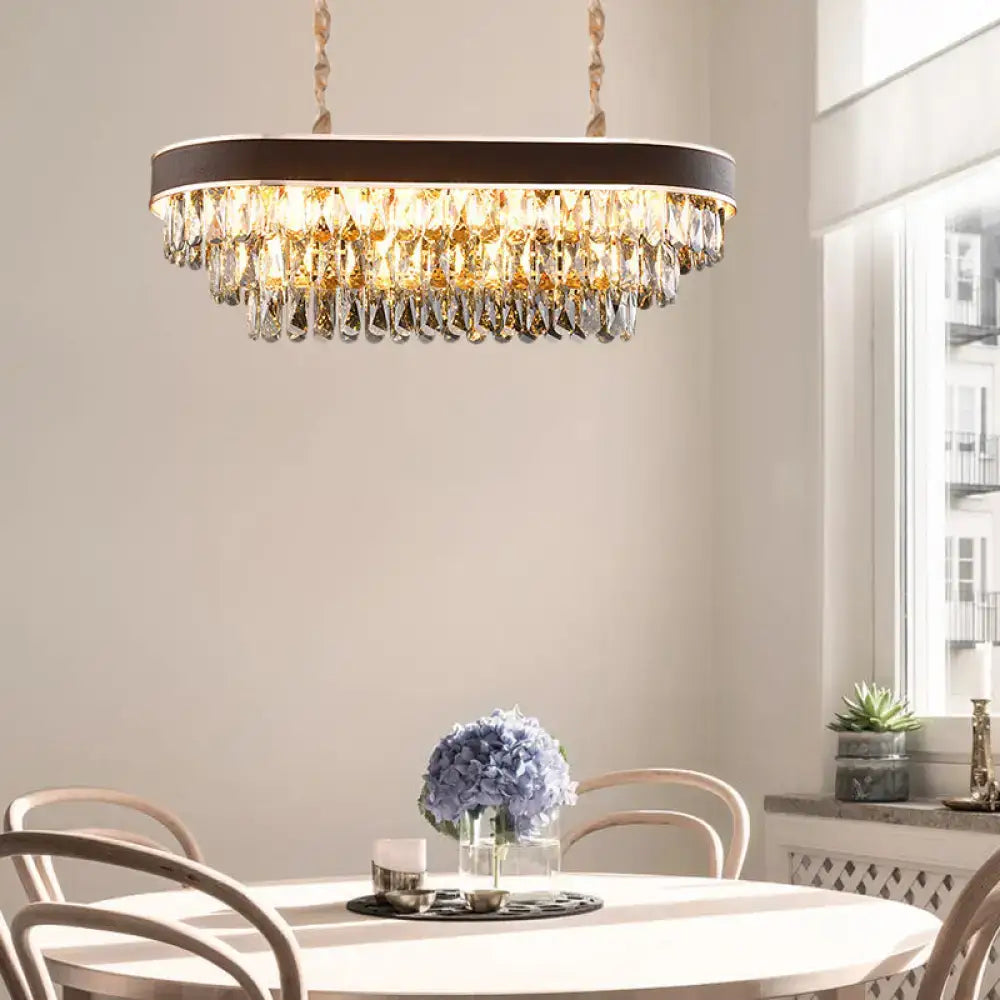 Black Gold Crystal Island Light