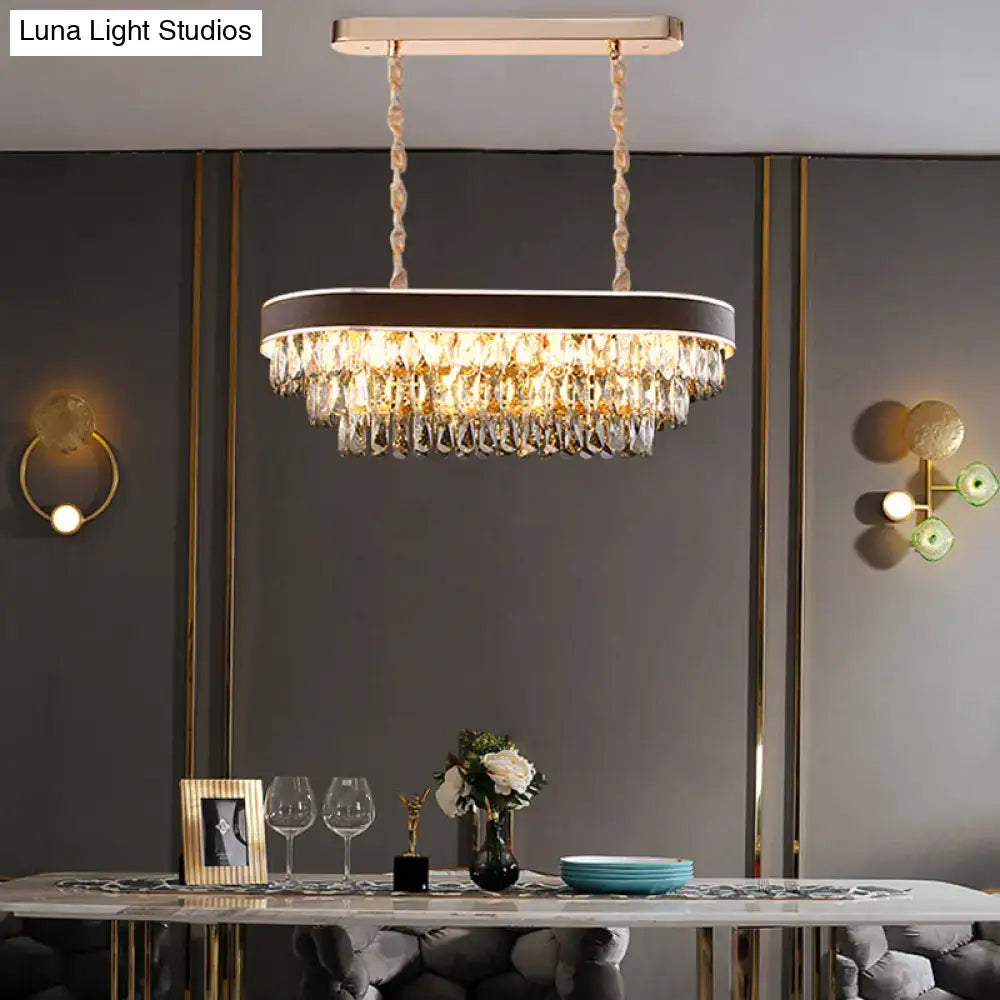 Black Gold Crystal Island Light